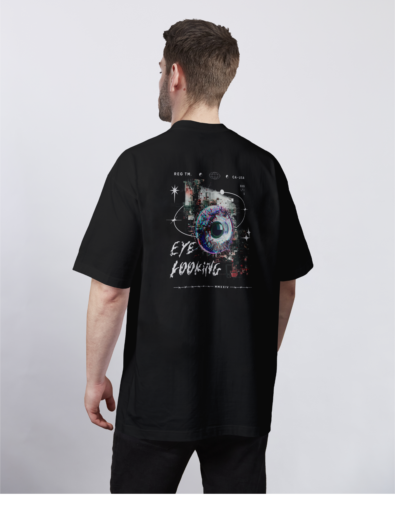 Glitched: Distorted Gaze Oversized Tee