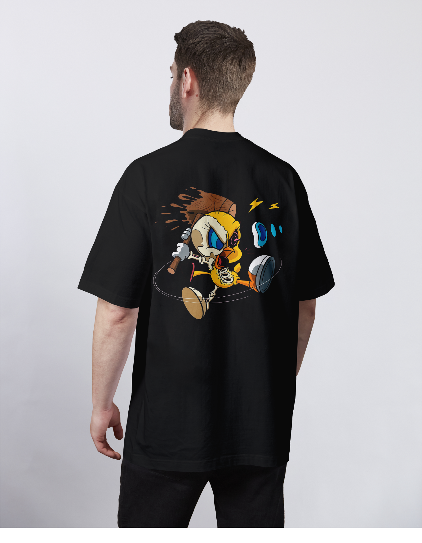Skeleton: Tweety Bird Off The Bat Oversized Tee