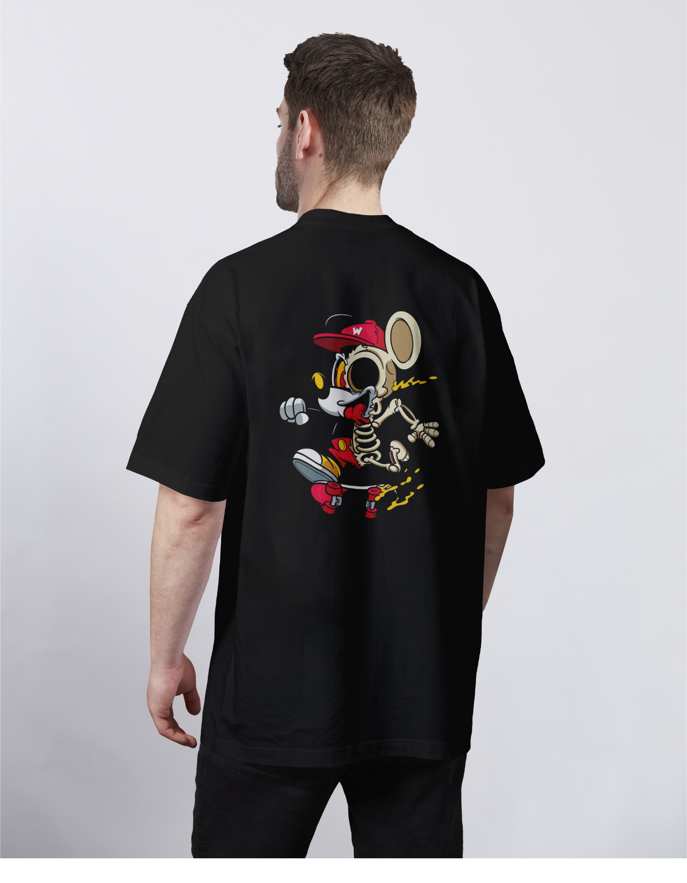 Skeleton: Mickey Mouse on the go Oversized Tee