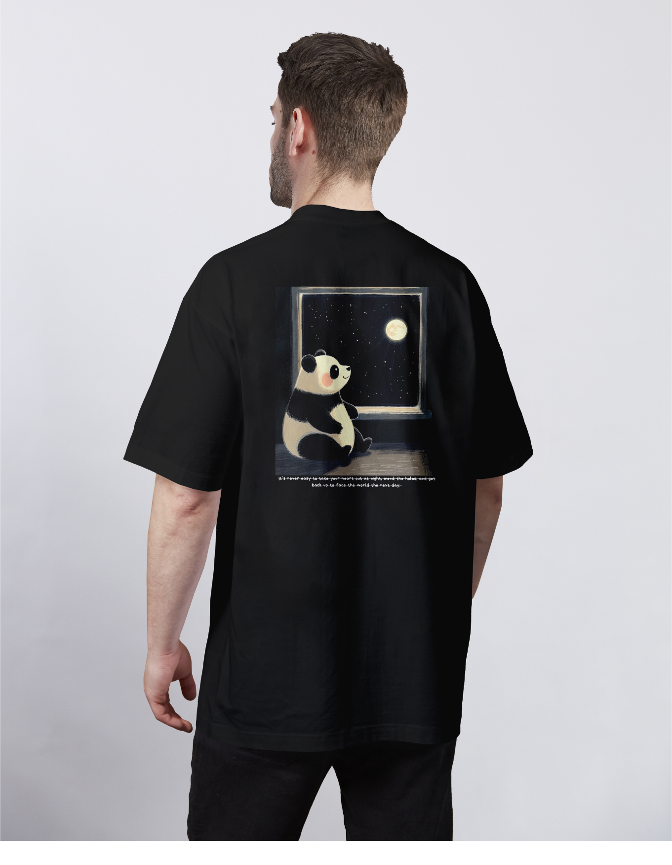 Panda: Whispers to the Moon Oversized Tee