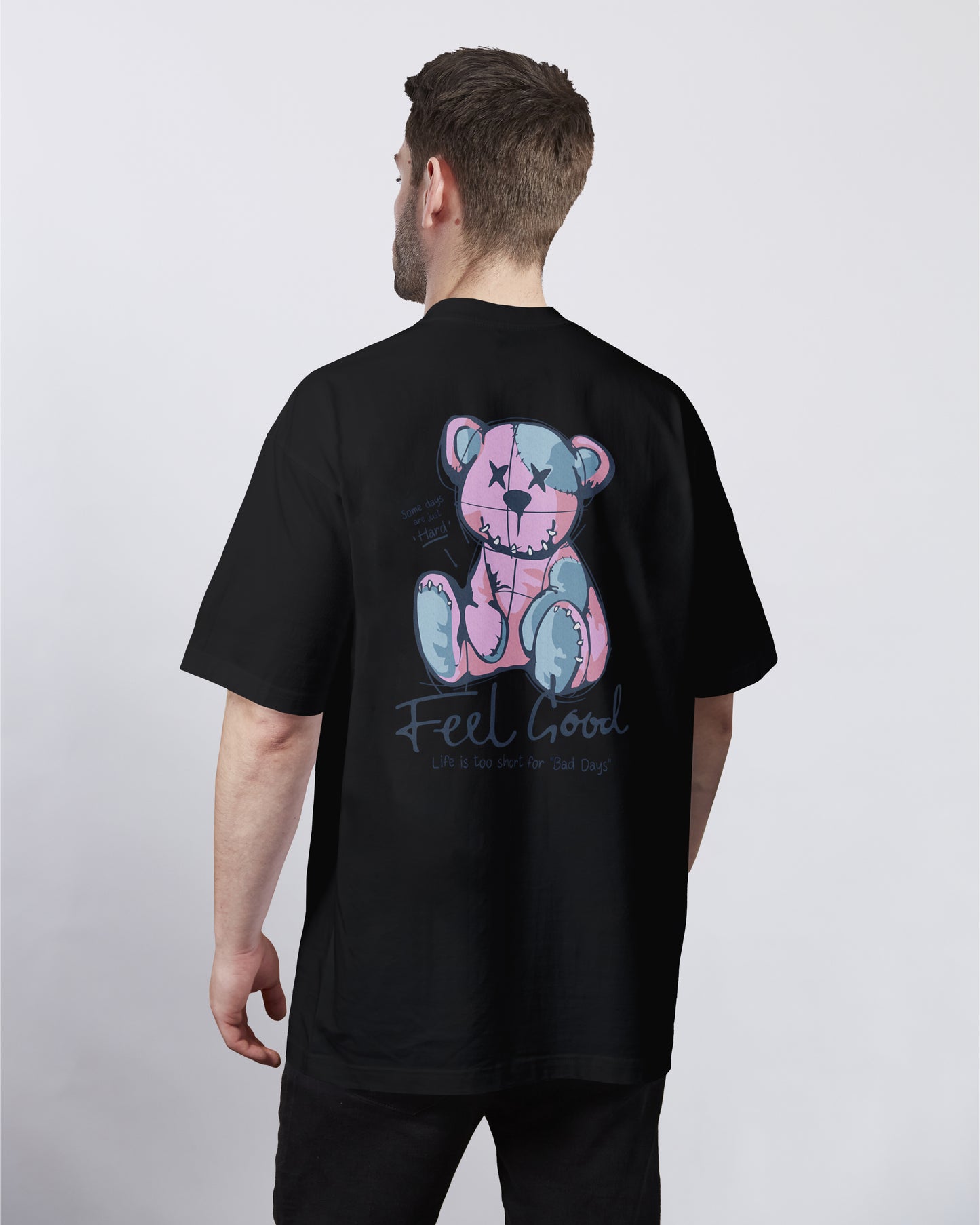 Couple: Pink Vibes, Happy Hearts Oversized Tee
