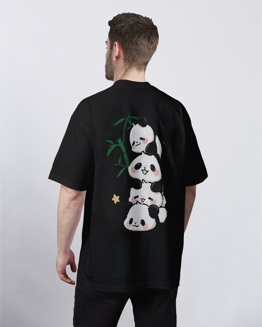 Panda - Tower Of Pandas Oversized Tee