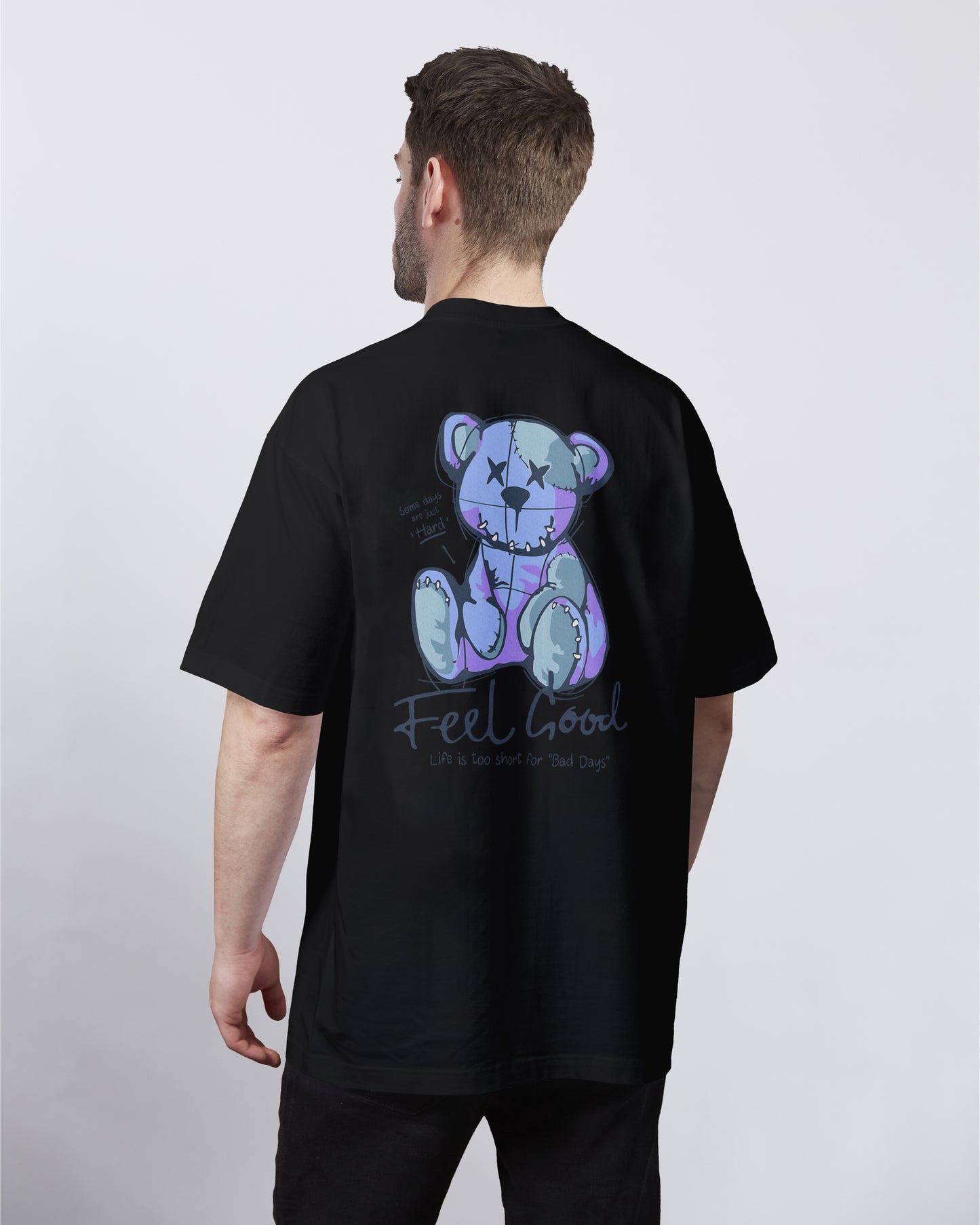 Couple: Blue Vibes, Happy Hearts Oversized Tee