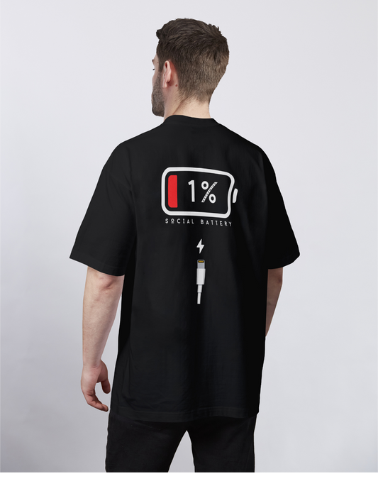 Social Battery Oversized Tee