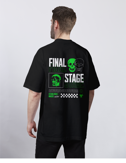 Skulls: Final Stage Two Skulls Left Oversized Tee
