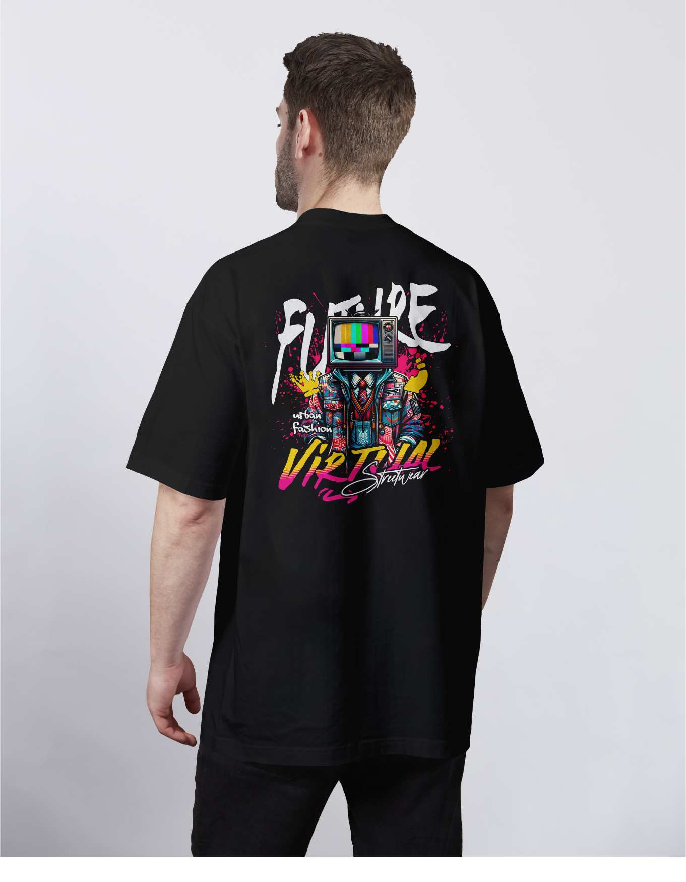 Couple: Virtual Override Pixel Persona in Pink Oversized Tee