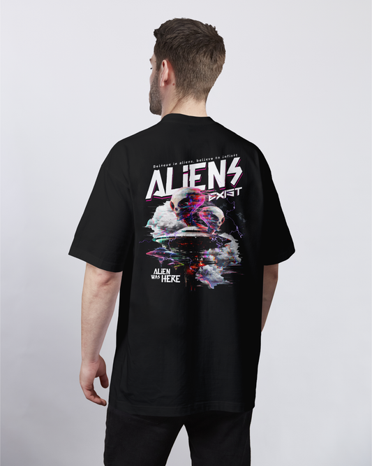 Glitched: Space Bound Alien Oversized Tee