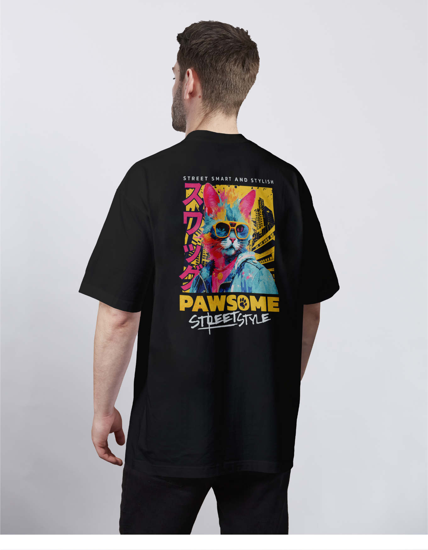 Paws & Shades, Street Style Oversized Tee