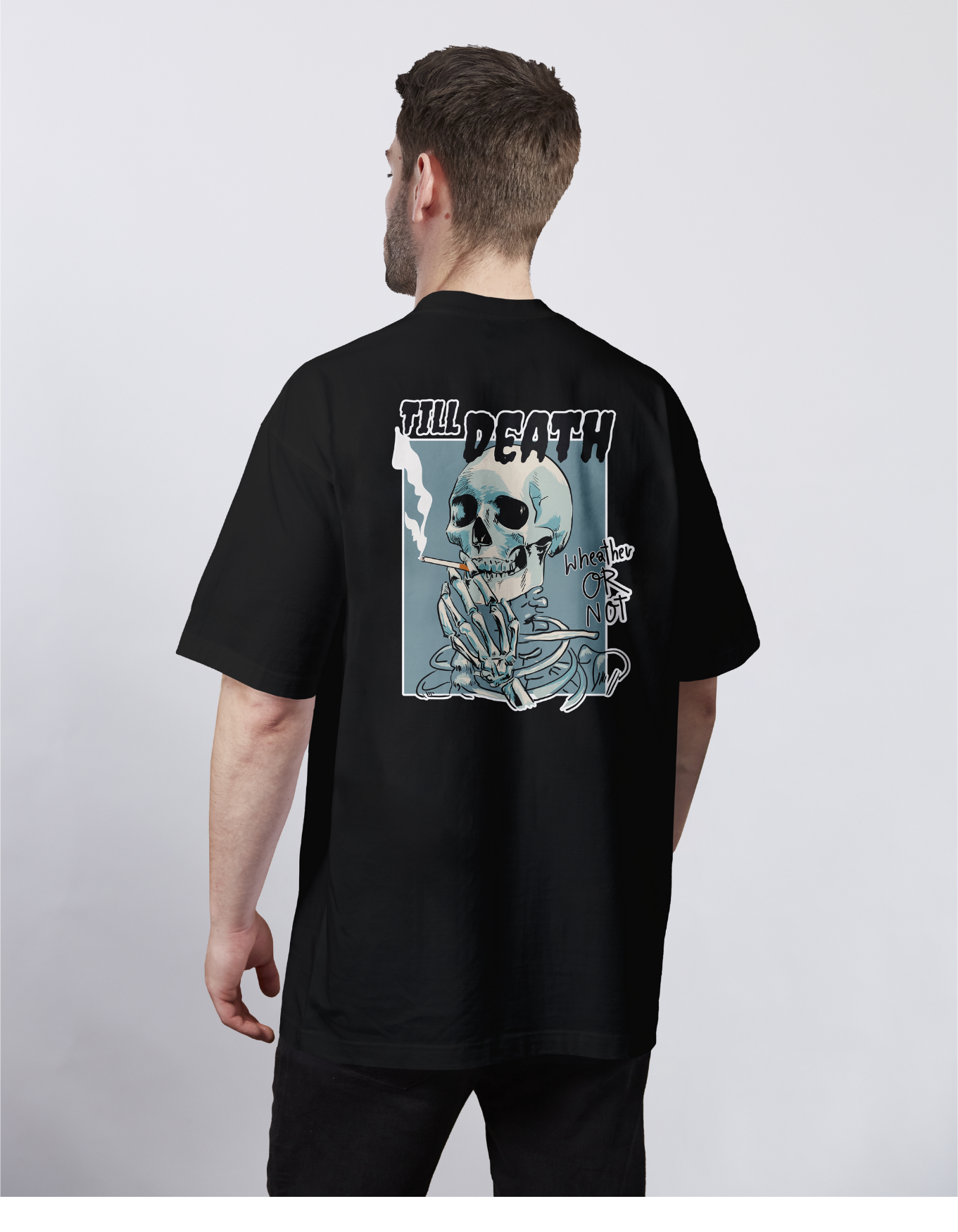 Skull: Death Smokes Oversized Tee