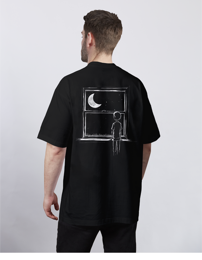 Quiet Night, Silent Gaze Oversized Tee