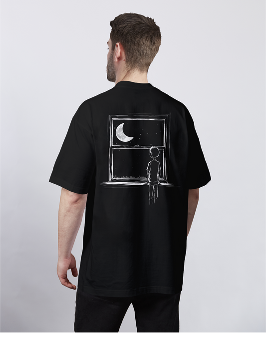 Quiet Night, Silent Gaze Oversized Tee